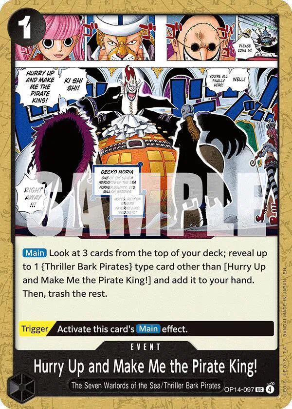 Hurry Up and Make Me the Pirate King! OP14-097 (The Azure Sea's Seven)