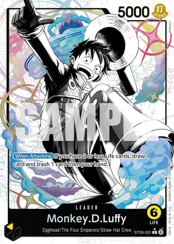 Monkey.D.Luffy (001) (Parallel) ST29-001 · Foil (Starter Deck 29: Egghead) — PSA 10
