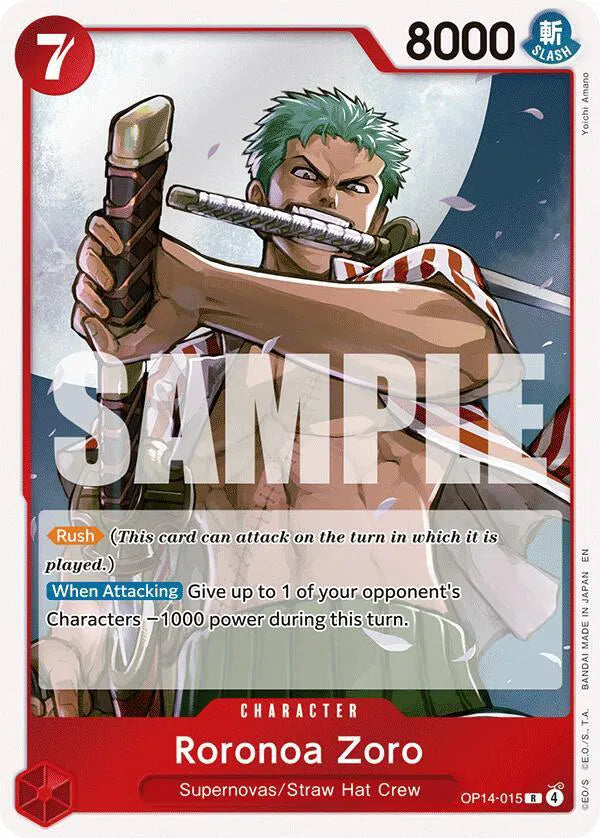 Roronoa Zoro - OP14-015 · Foil (The Azure Sea's Seven)