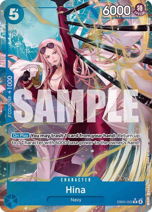 Hina (Alternate Art) EB03-025 · Foil (Extra Booster: One Piece Heroine's Edition)