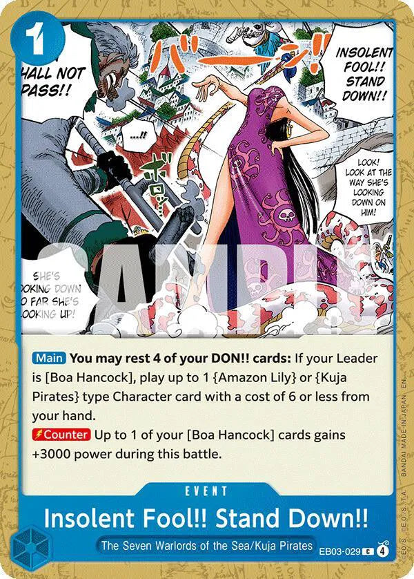 Insolent Fool!! Stand Down!! EB03-029 (Extra Booster: One Piece Heroine's Edition)