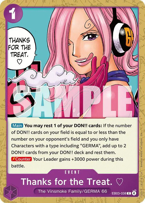 Thanks for the Treat. EB03-038 (Extra Booster: One Piece Heroine's Edition)