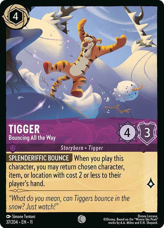 Tigger - Bouncing All the Way 37/204 · Normal (Winterspell)