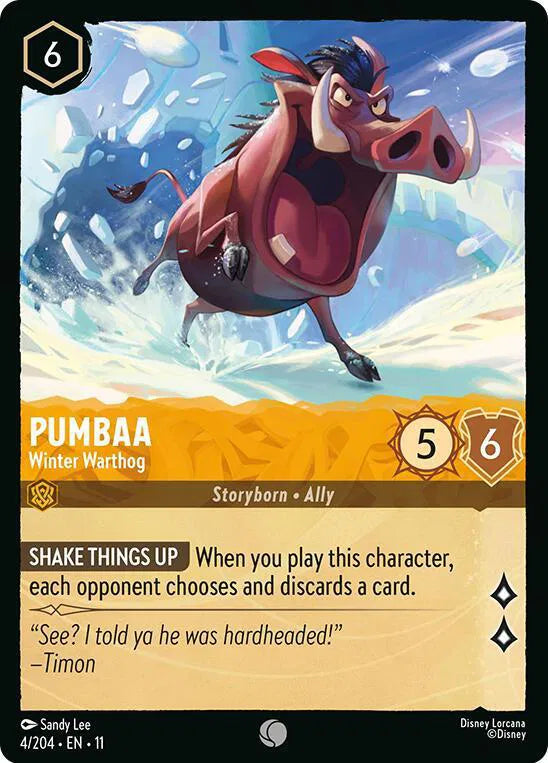 Pumbaa - Winter Warthog 4/204 · Cold Foil (Winterspell)