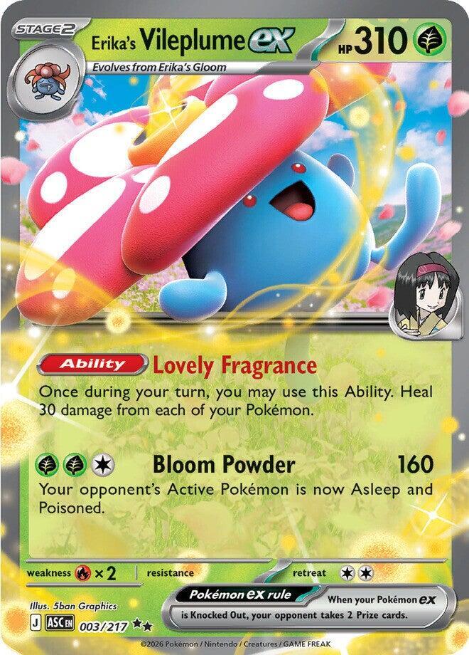 Erika's Vileplume ex 003/217 · Holofoil (Ascended Heroes)