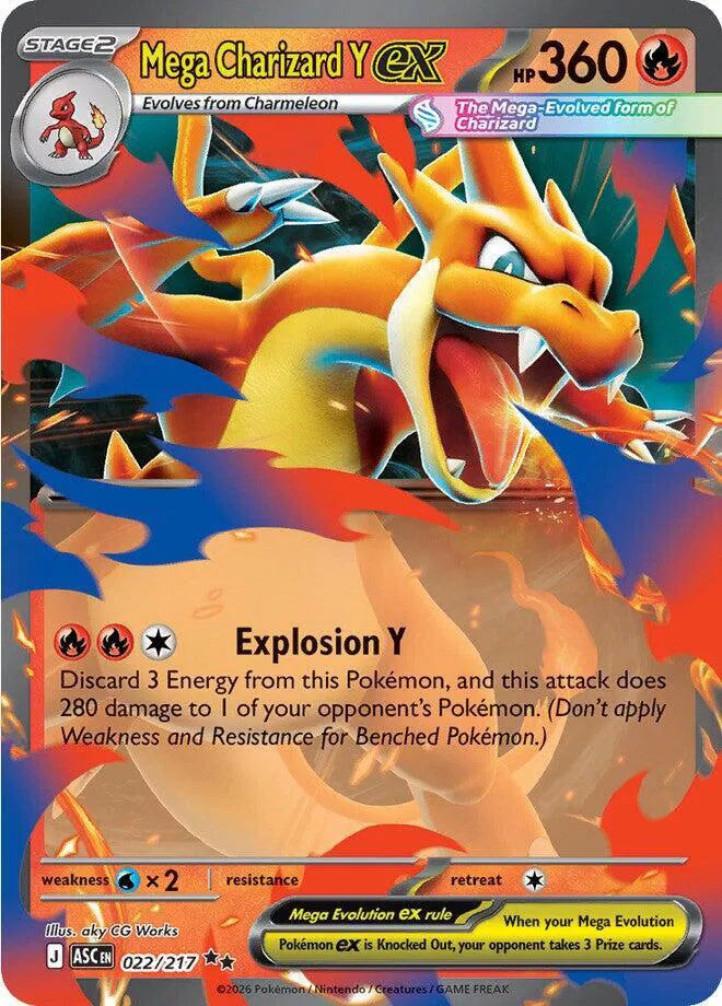 Mega Charizard Y ex 022/217 · Holofoil (Ascended Heroes)