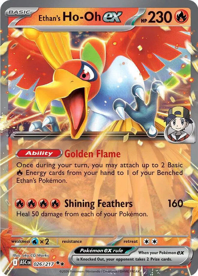 Ethan's Ho-Oh ex 026/217 · Holofoil (Ascended Heroes)