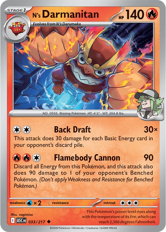 N's Darmanitan 033/217 (Ascended Heroes)