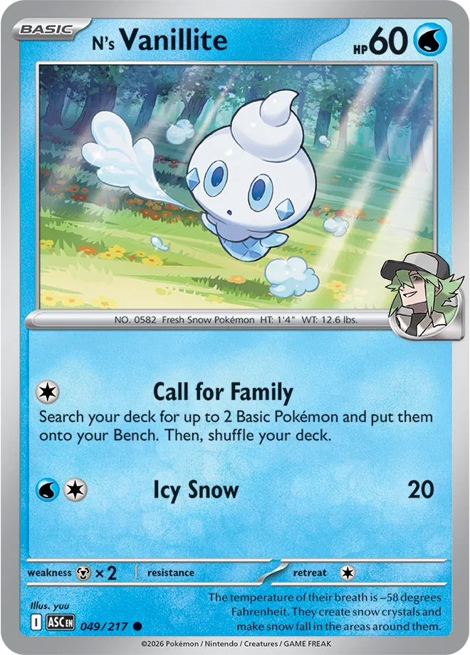 N's Vanillite 049/217 (Ascended Heroes)