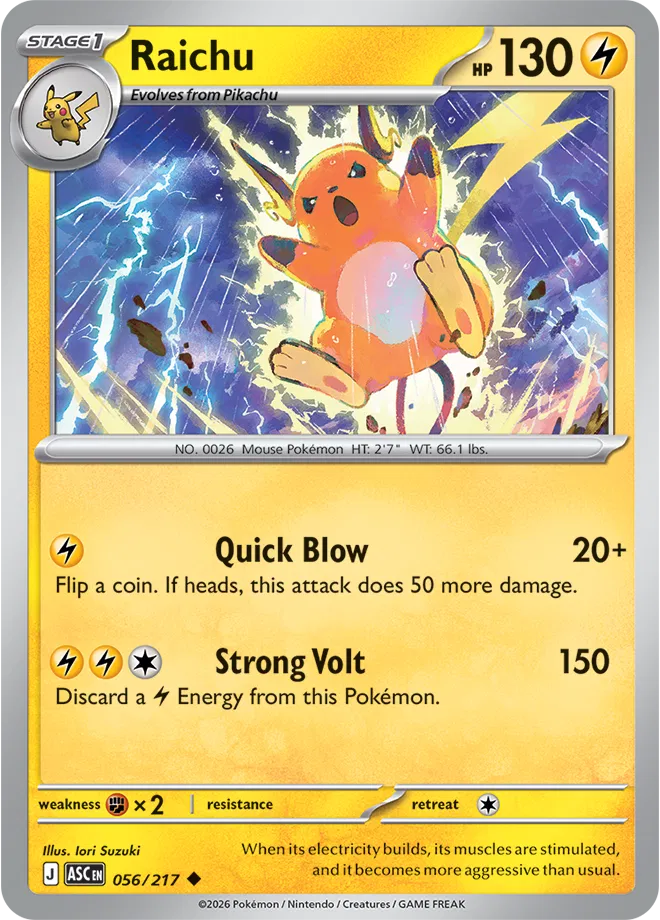 Raichu 056/217 (Ascended Heroes)