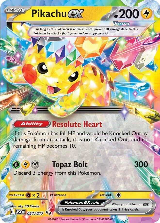 Pikachu ex 057/217 · Holofoil (Ascended Heroes)