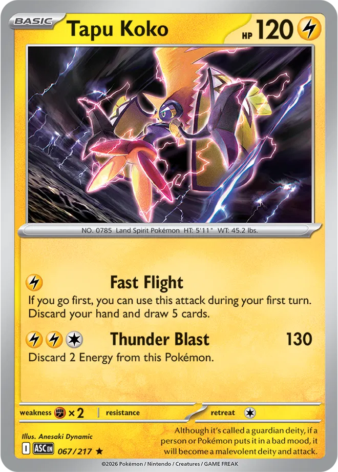 Tapu Koko 067/217 · Holofoil (Ascended Heroes)