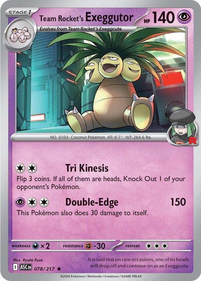 Team Rocket's Exeggutor 078/217 - Ascended Heroes - Holofoil