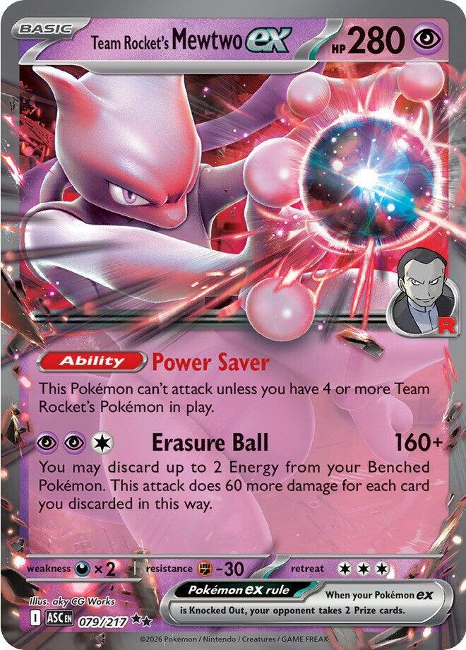 Team Rocket's Mewtwo ex Ascended Heroes Double Rare 079/217