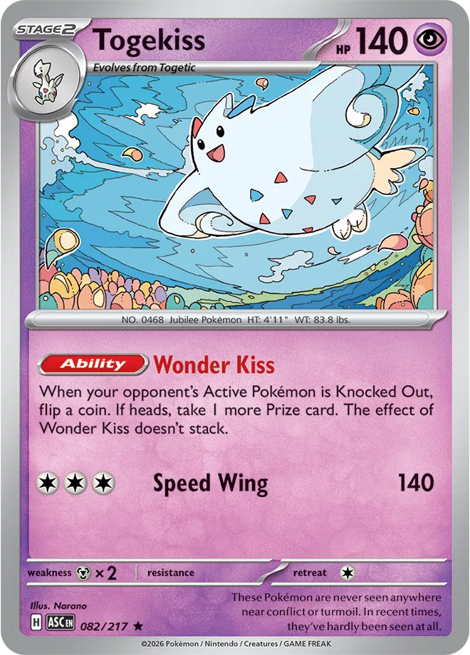 Togekiss Ascended Heroes Rare 082/217 Holofoil
