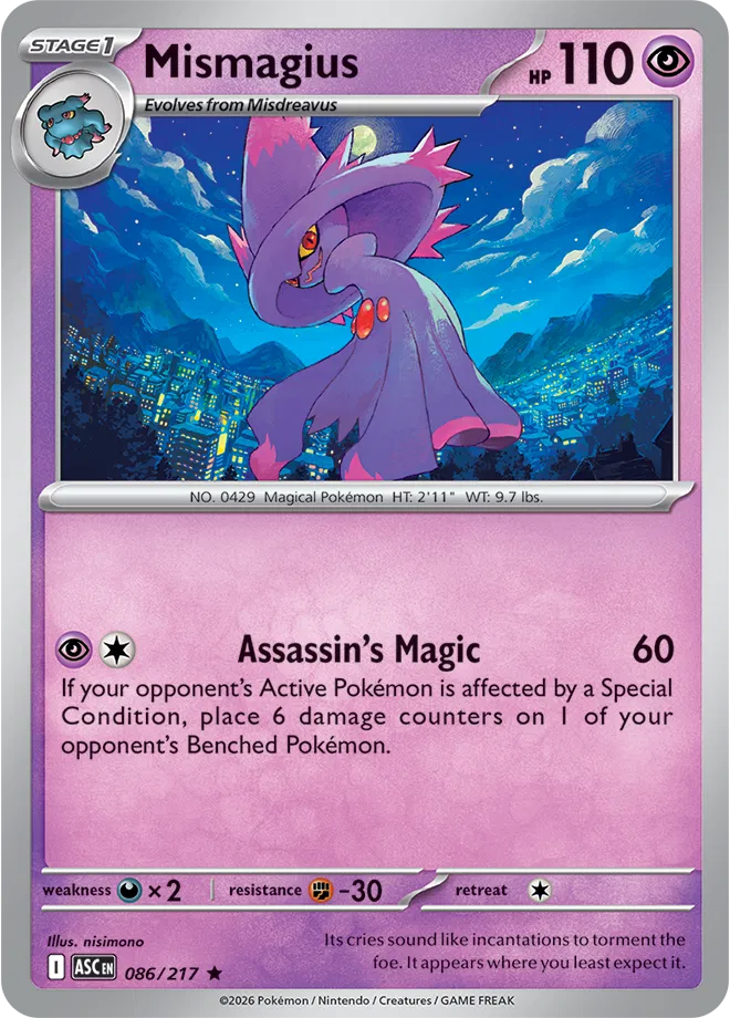 Mismagius 086/217 · Holofoil (Ascended Heroes)