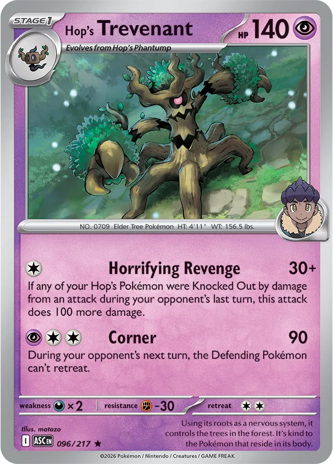 Hop's Trevenant 096/217 · Holofoil (Ascended Heroes)