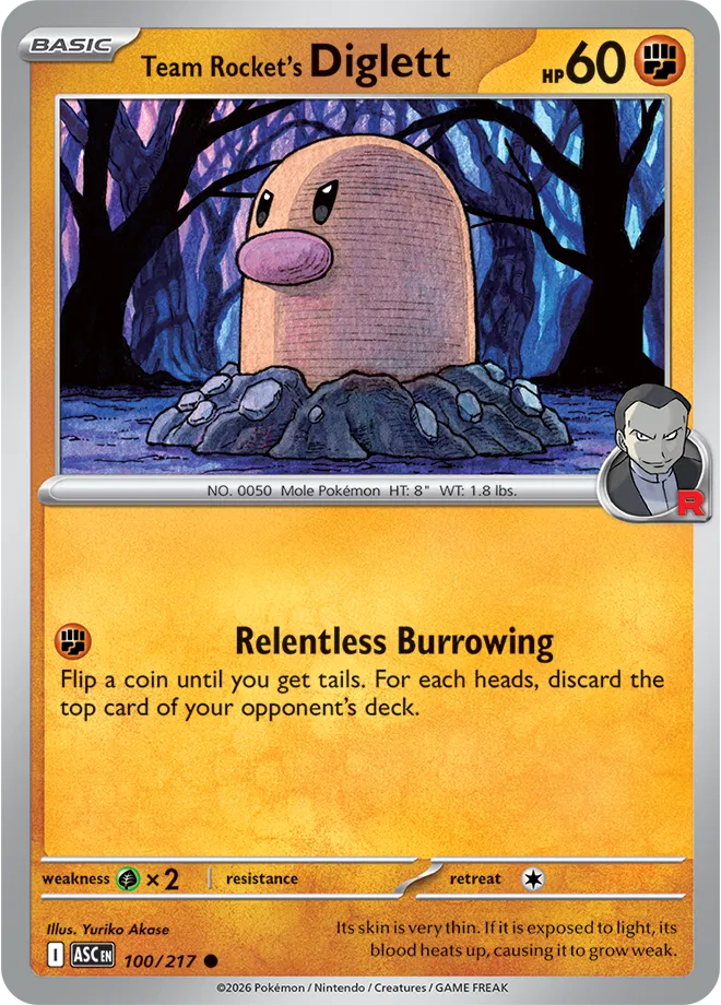 Team Rocket's Diglett 100/217 (Ascended Heroes)