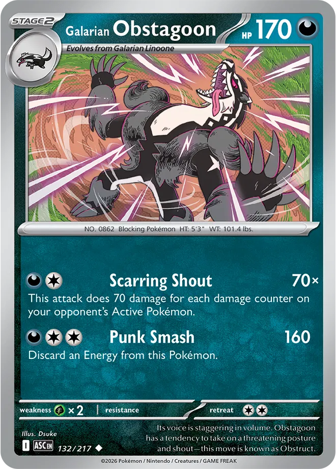 Galarian Obstagoon 132/217 (Ascended Heroes)