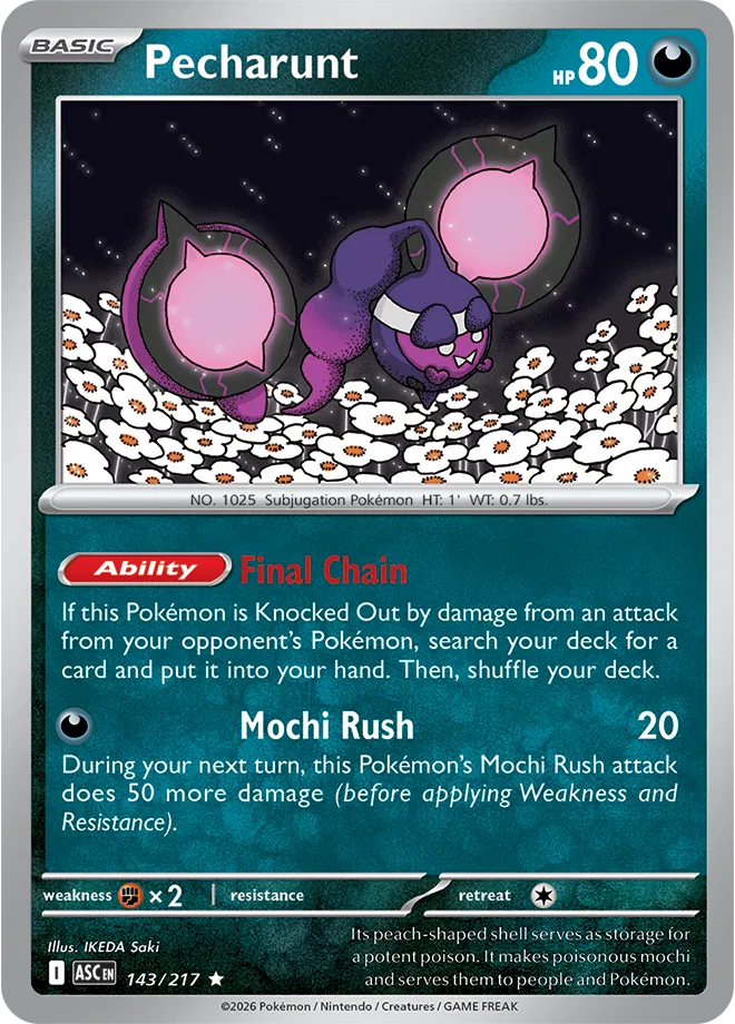 Pecharunt 143/217 · Holofoil (Ascended Heroes)