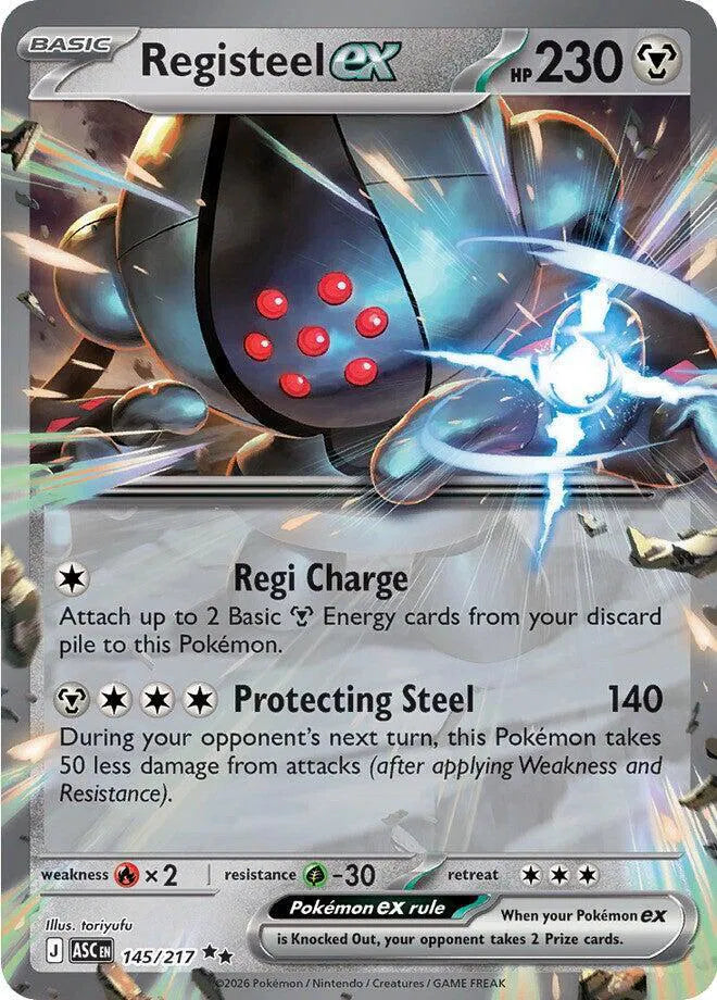 Registeel ex 145/217 · Holofoil (Ascended Heroes)