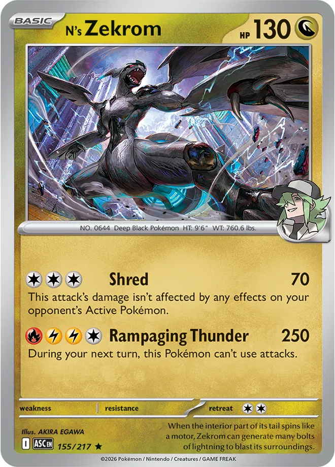 N's Zekrom 155/217 · Holofoil (Ascended Heroes)