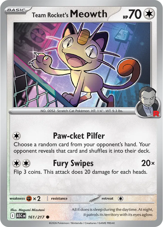 Team Rocket's Meowth 161/217 (Ascended Heroes)