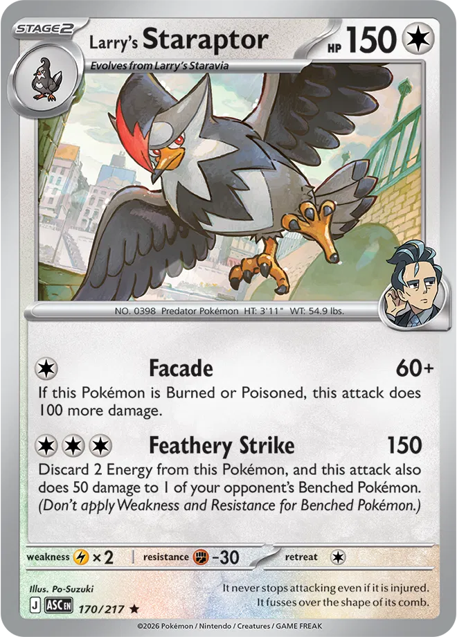 Larry's Staraptor 170/217 · Holofoil (Ascended Heroes)