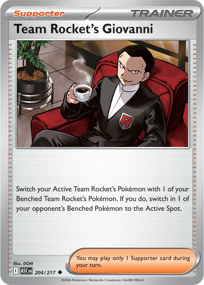 Team Rocket's Giovanni 204/217 (Ascended Heroes)