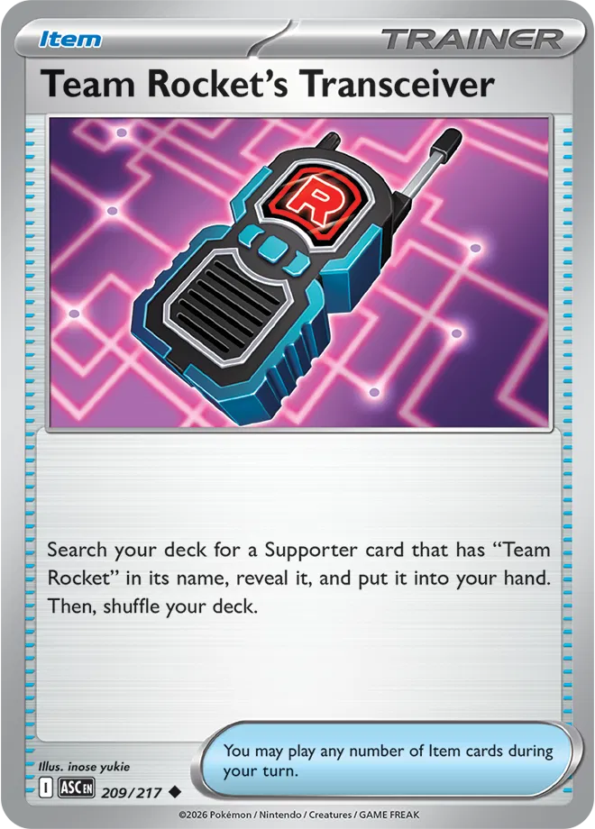 Team Rocket's Transceiver 209/217 · Normal (Ascended Heroes)