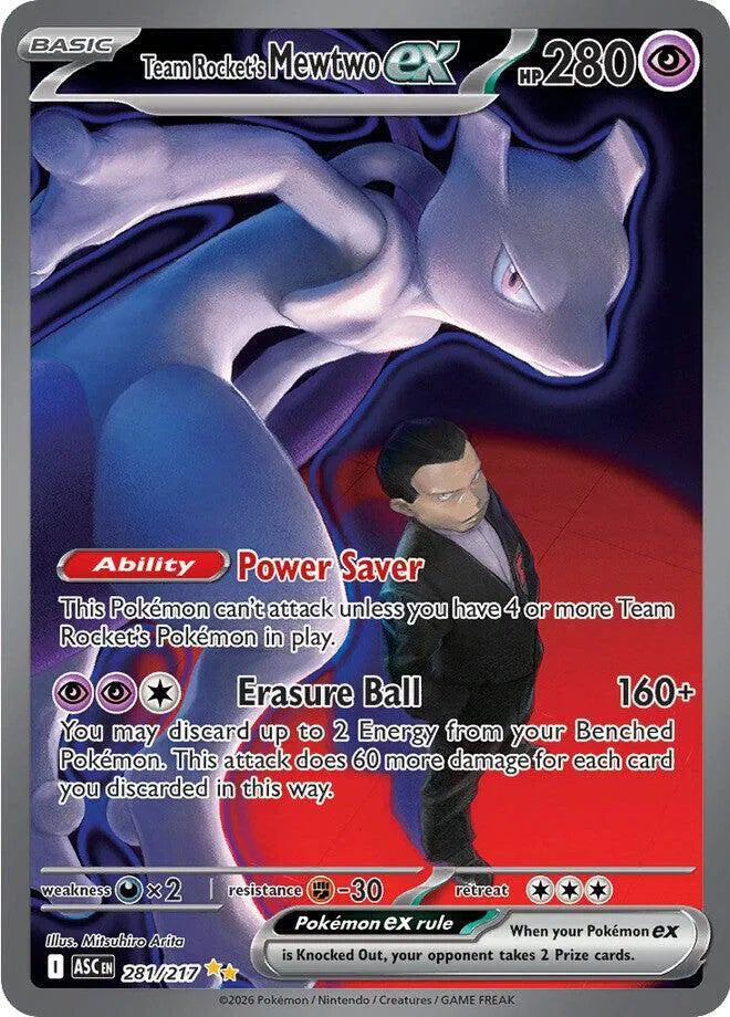 Team Rocket's Mewtwo ex 281/217 (Ascended Heroes) — PSA 10