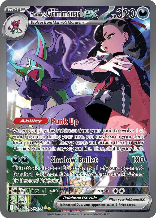 Marnie's Grimmsnarl ex 287/217 · Holofoil (Ascended Heroes)