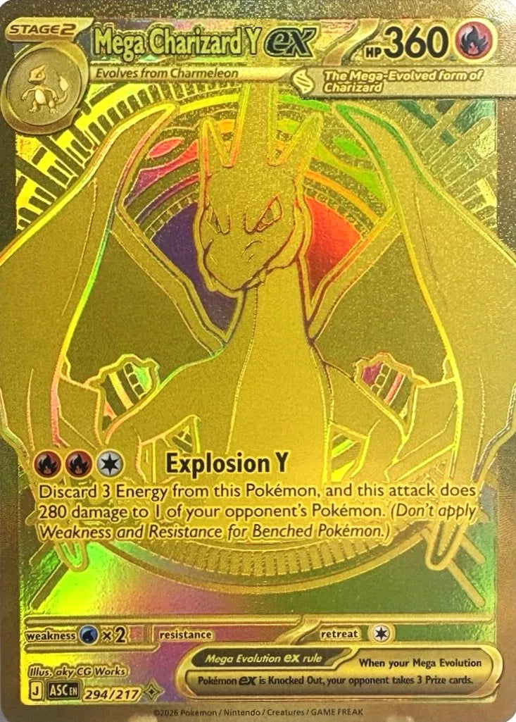 Mega Charizard Y ex Ascended Heroes Mega Hyper Rare 294/217