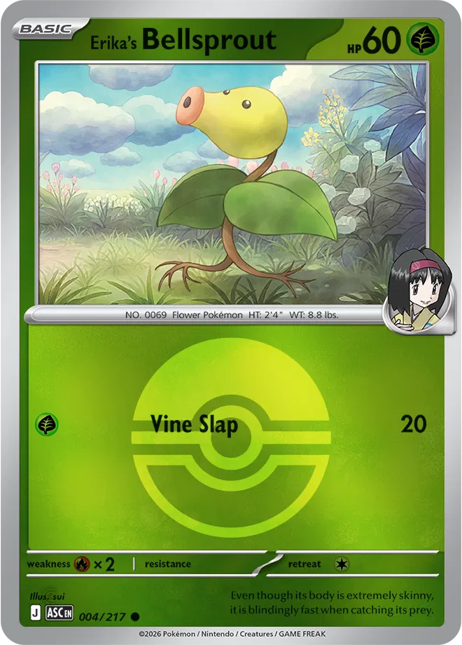 Erika's Bellsprout (Poke Ball) 004/217 · Reverse Holofoil (Ascended Heroes)