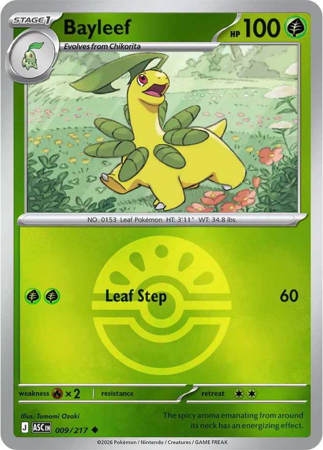 Bayleef (Friend Ball) 009/217 · Reverse Holofoil (Ascended Heroes)