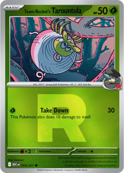 Team Rocket's Tarountula (Team Rocket) 018/217 · Reverse Holofoil (Ascended Heroes)