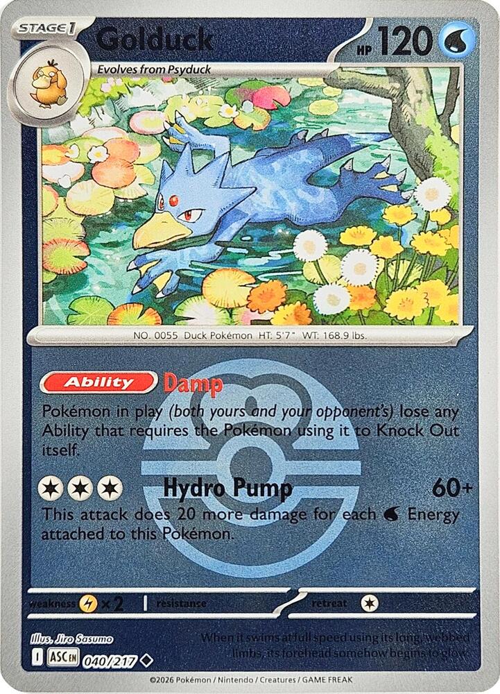 Golduck 040/217 - Ascended Heroes - Love Ball Pattern