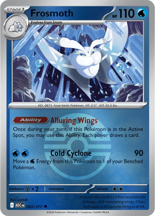 Frosmoth (Friend Ball) 053/217 · Reverse Holofoil (Ascended Heroes)