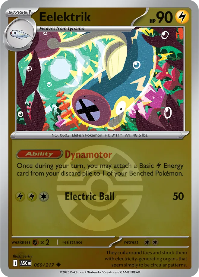 Eelektrik (Quick Ball) 060/217 · Reverse Holofoil (Ascended Heroes)