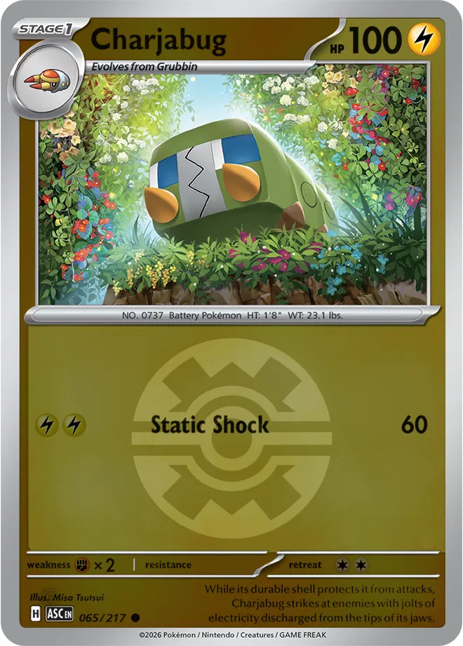 Charjabug (Quick Ball) 065/217 · Reverse Holofoil (Ascended Heroes)