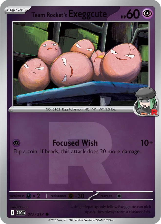 Team Rocket's exeggcute (Team Rocket) 077/217 (Ascended Heroes)