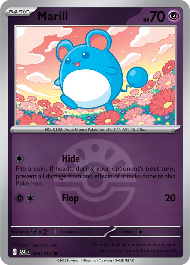 Marill (Friend Ball) 083/217 · Reverse Holofoil (Ascended Heroes)