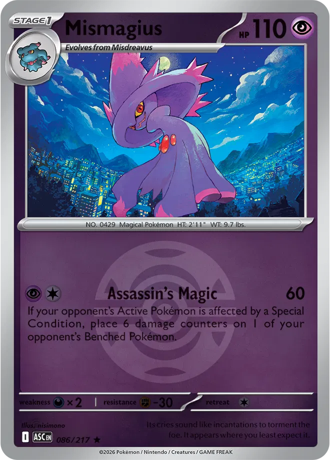 Mismagius - 086/217 (Dusk Ball) - ME: Ascended Heroes (ASC)