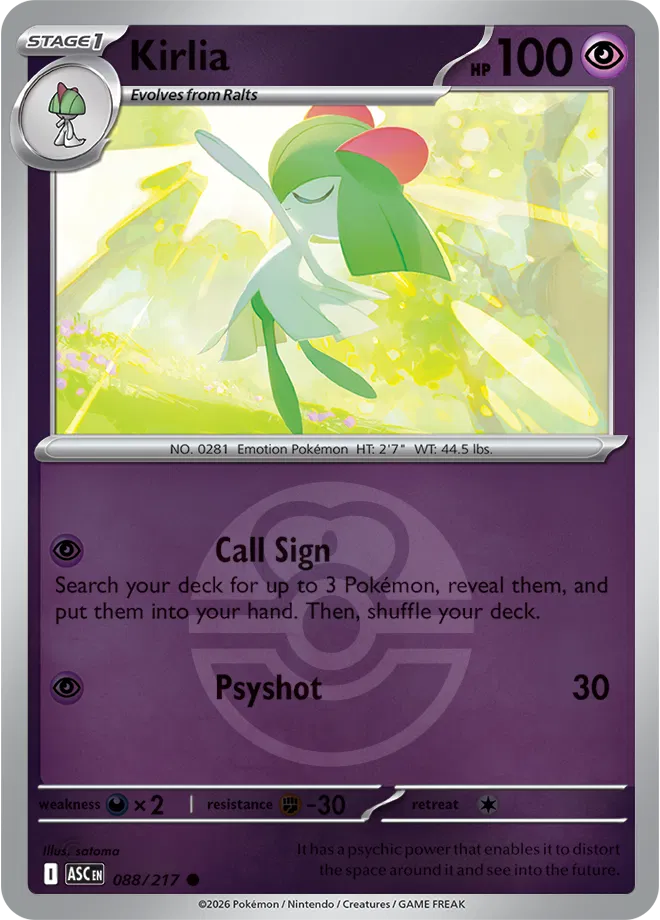 Kirlia 88/217 - Ascended Heroes - Love Ball