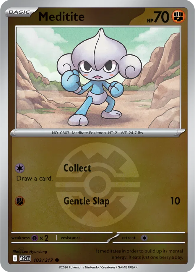 Meditite (Quick Ball) 103/217 · Reverse Holofoil (Ascended Heroes)