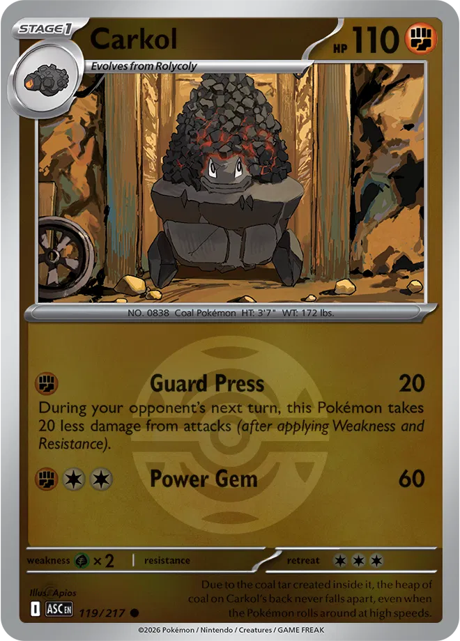 Carkol (Dusk Ball) 119/217 · Reverse Holofoil (Ascended Heroes)
