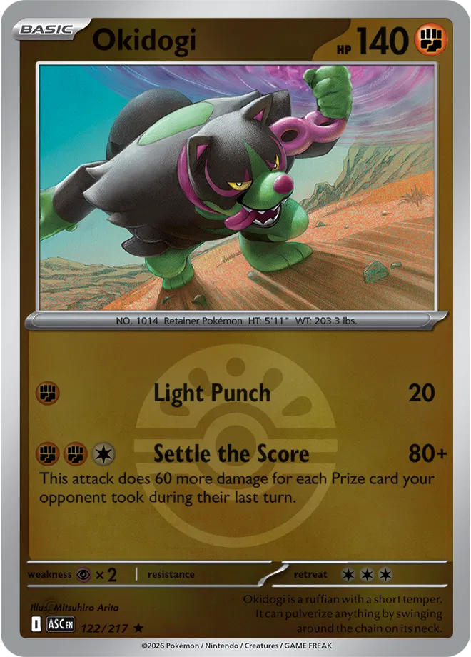 Okidogi (Friend Ball) 122/217 · Reverse Holofoil (Ascended Heroes)