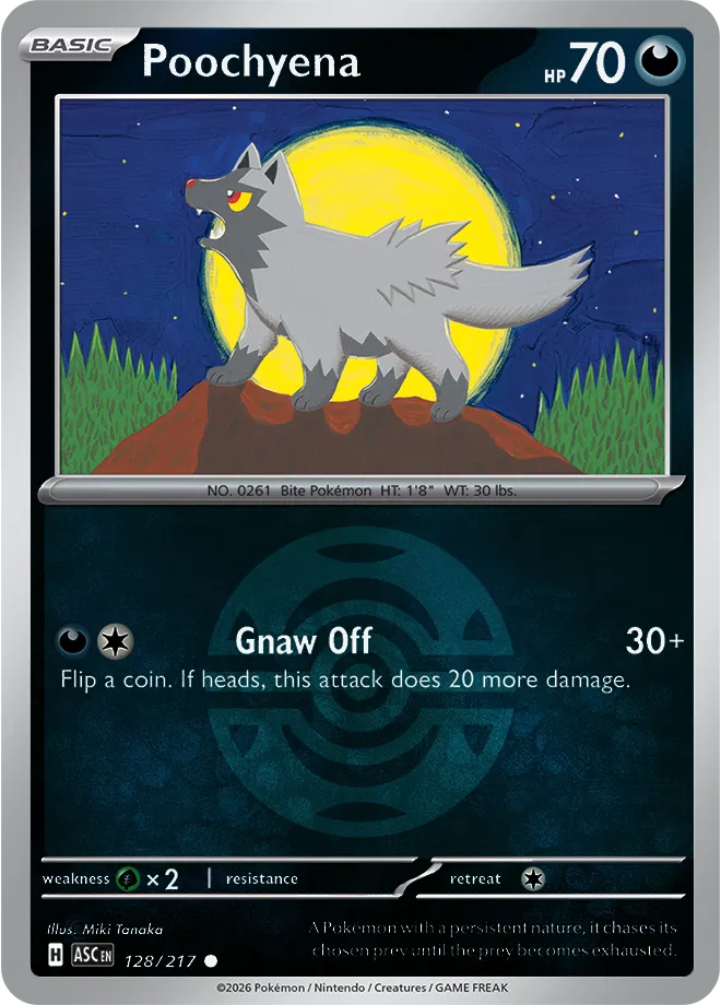 Poochyena (Dusk Ball) 128/217 · Reverse Holofoil (Ascended Heroes)