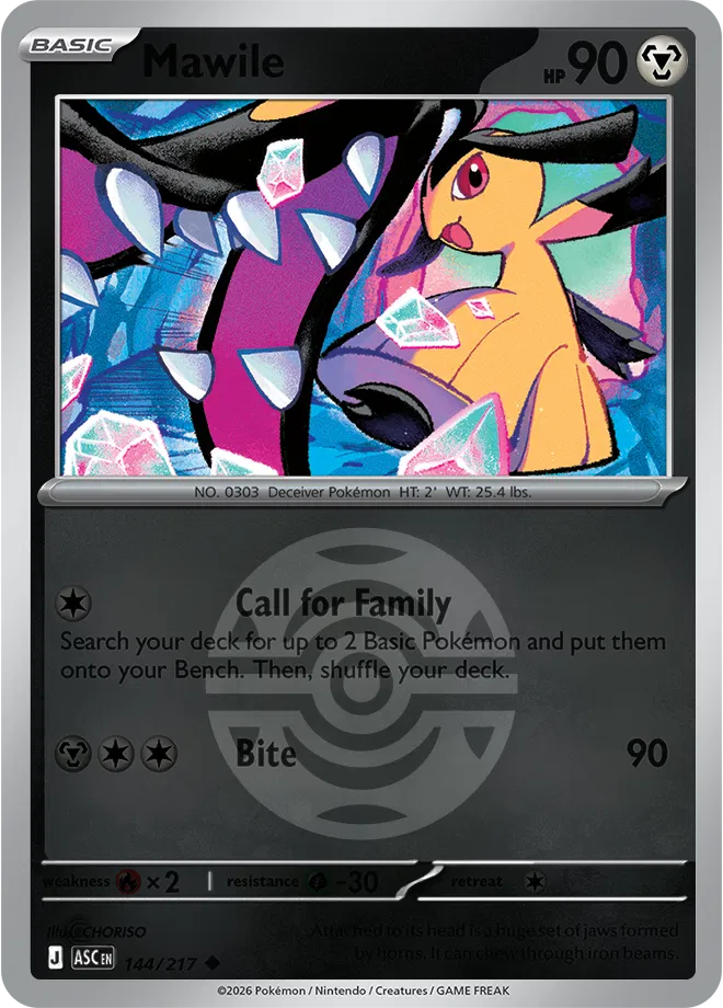 Mawile (Dusk Ball) 144/217 · Reverse Holofoil (Ascended Heroes)