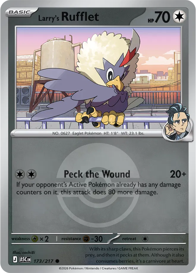 Larry's Rufflet - 173/217 - Reverse Holofoil - Poke Ball